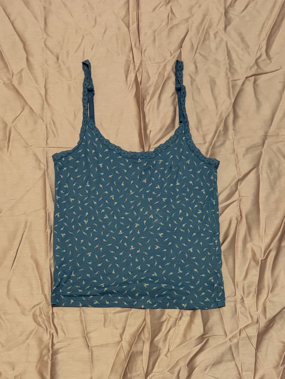 PINK Victoria's Secret Teal Blue Floral Camisole